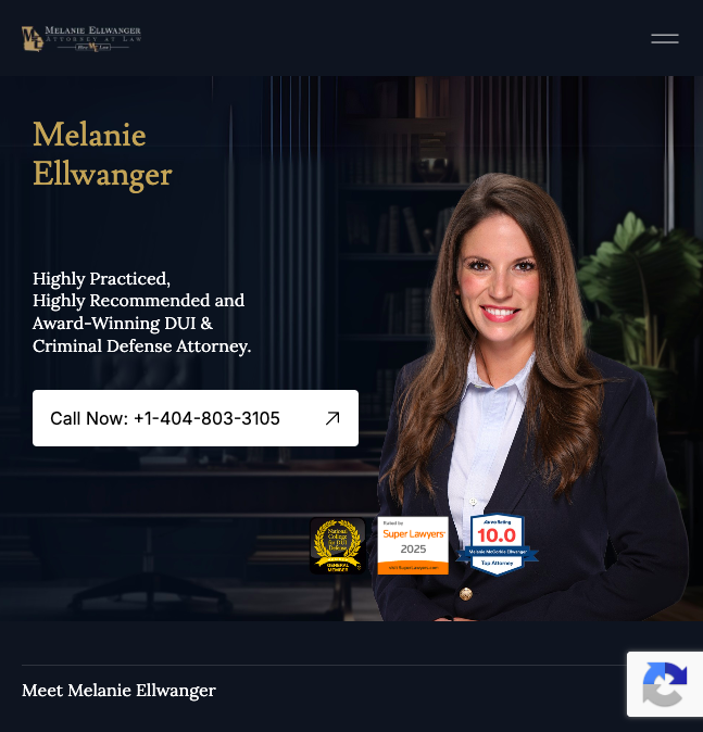 HireMeLaw attorney website full screenshot